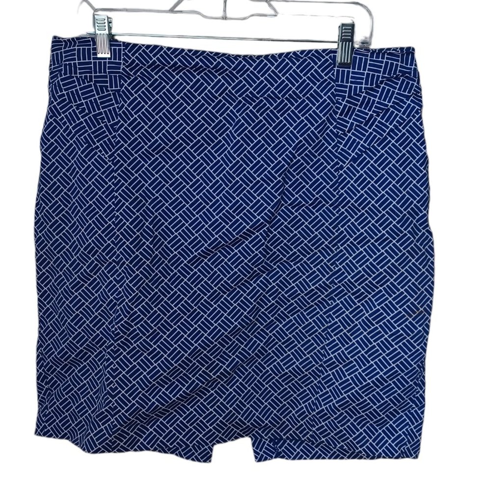 New York & Company Blue And White Skirt Size 14